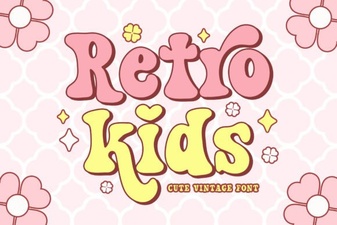 Retro Fonts for Playful Kids' Projects