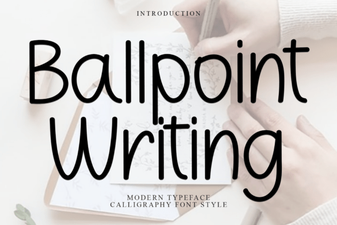 A Modern Ballpoint Font for Design Projects