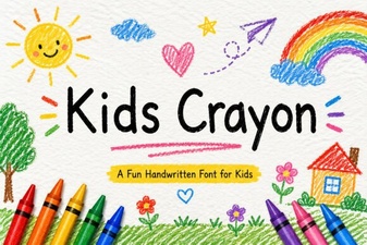 Creative Kids Fonts for Crayon Style Projects
